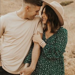 Green Floral Midi Dress